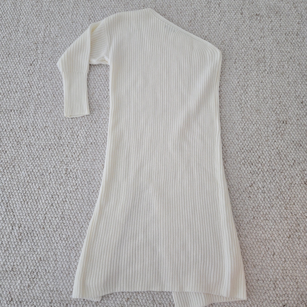 Ivory Long Knit Sweater Dress - Picture 4 of 7